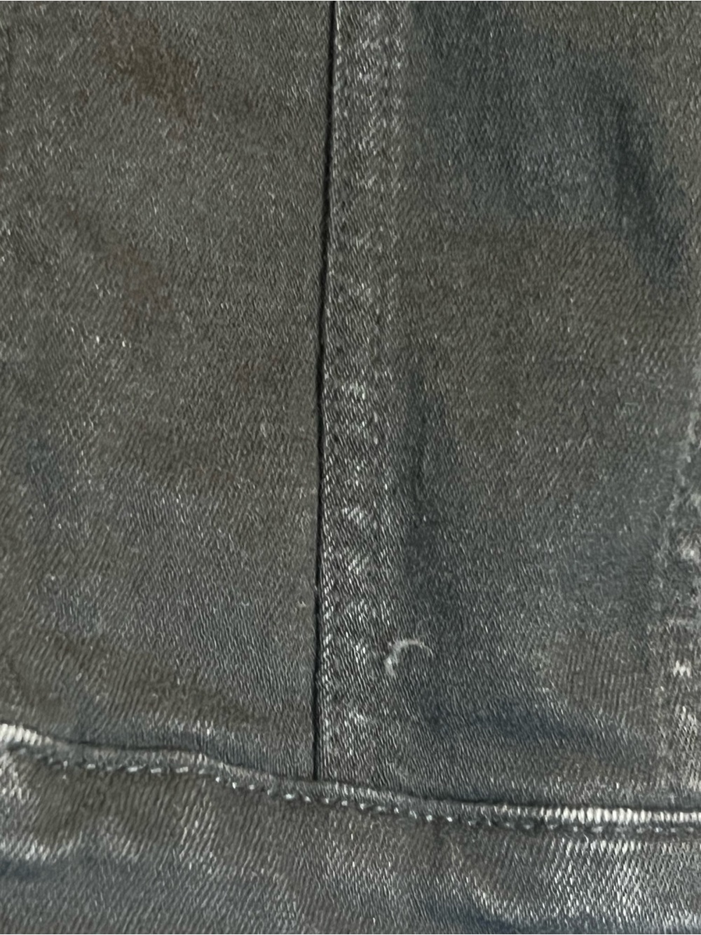 Karl Lagerfeld Black Denim Trucker Jacket w/ Embroidered Logo - Size L (EUC) - Picture 8 of 9